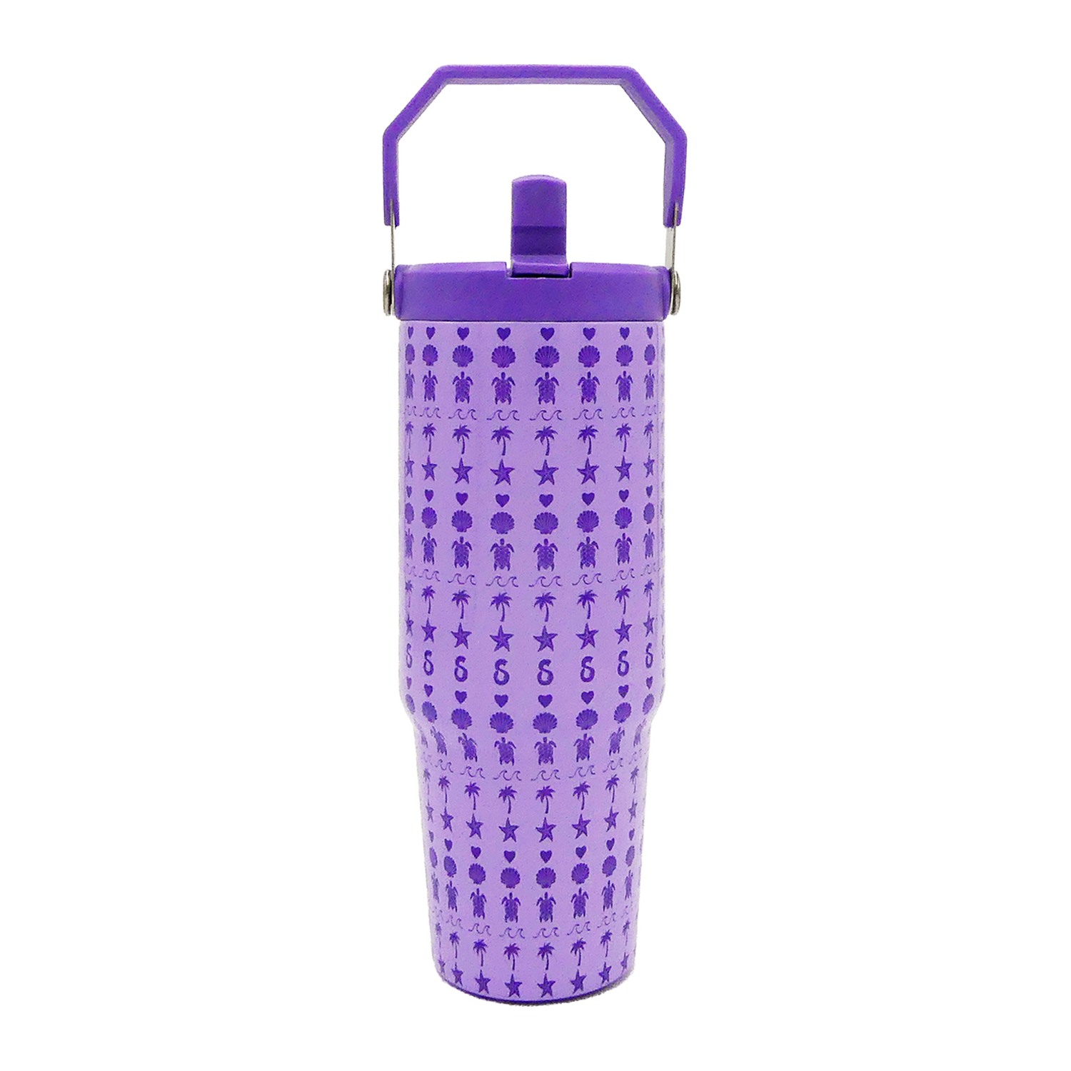 Beach Stripes Tumbler -Top Handler 30oz