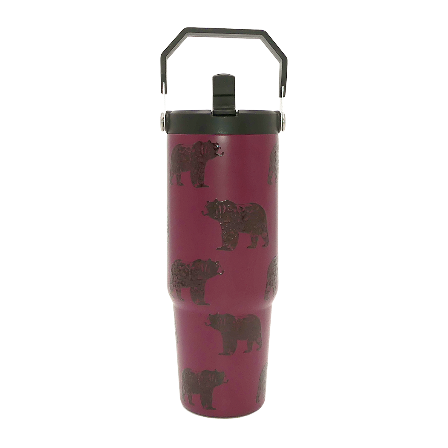 Bear Icons Tumbler -Top Handler 30oz