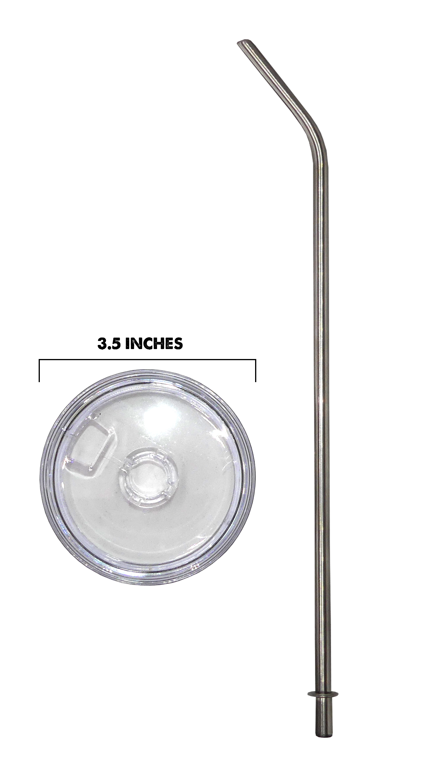 Large Tumbler W/ Handle Replacement Lid & Metal Straw 30oz