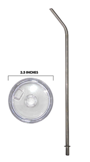 Large Tumbler W/ Handle Replacement Lid & Metal Straw 30oz