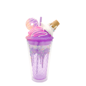 Double Wall Ice Cream & Donut Ears Plastic Cup 16oz