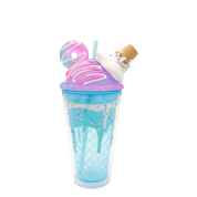 Double Wall Ice Cream & Donut Ears Plastic Cup 16oz