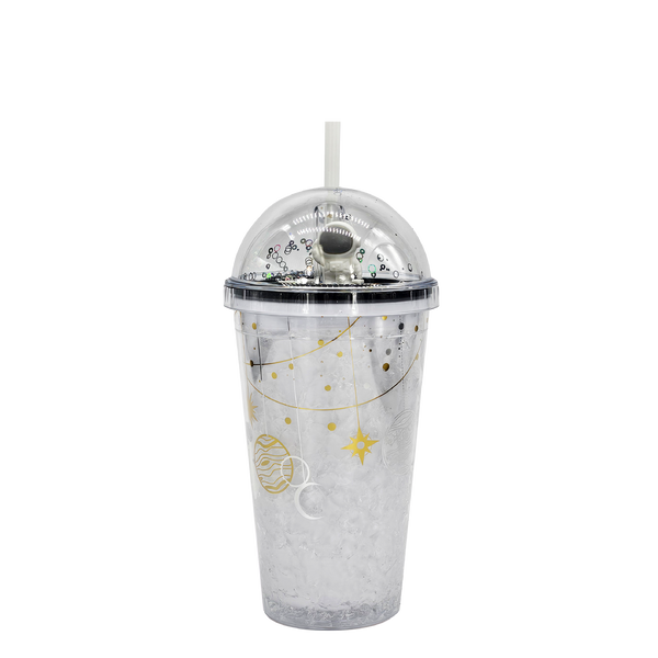 Double Wall Fridge Gel Mini Astronaut Dome Plastic Cup 16oz