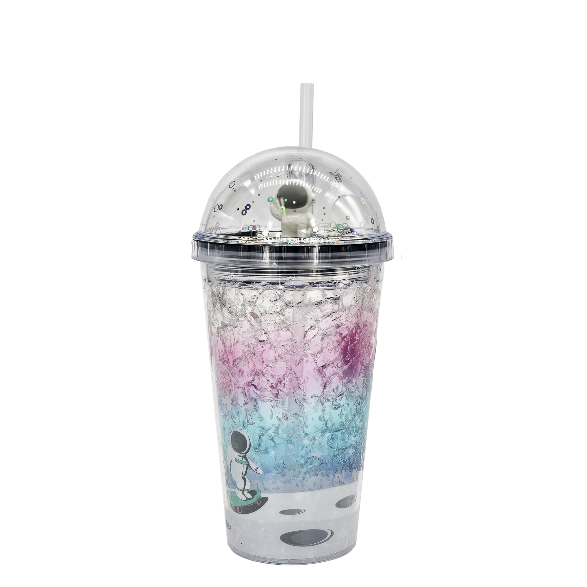 3D Astronaut Dome Lid Plastic Cup 16oz