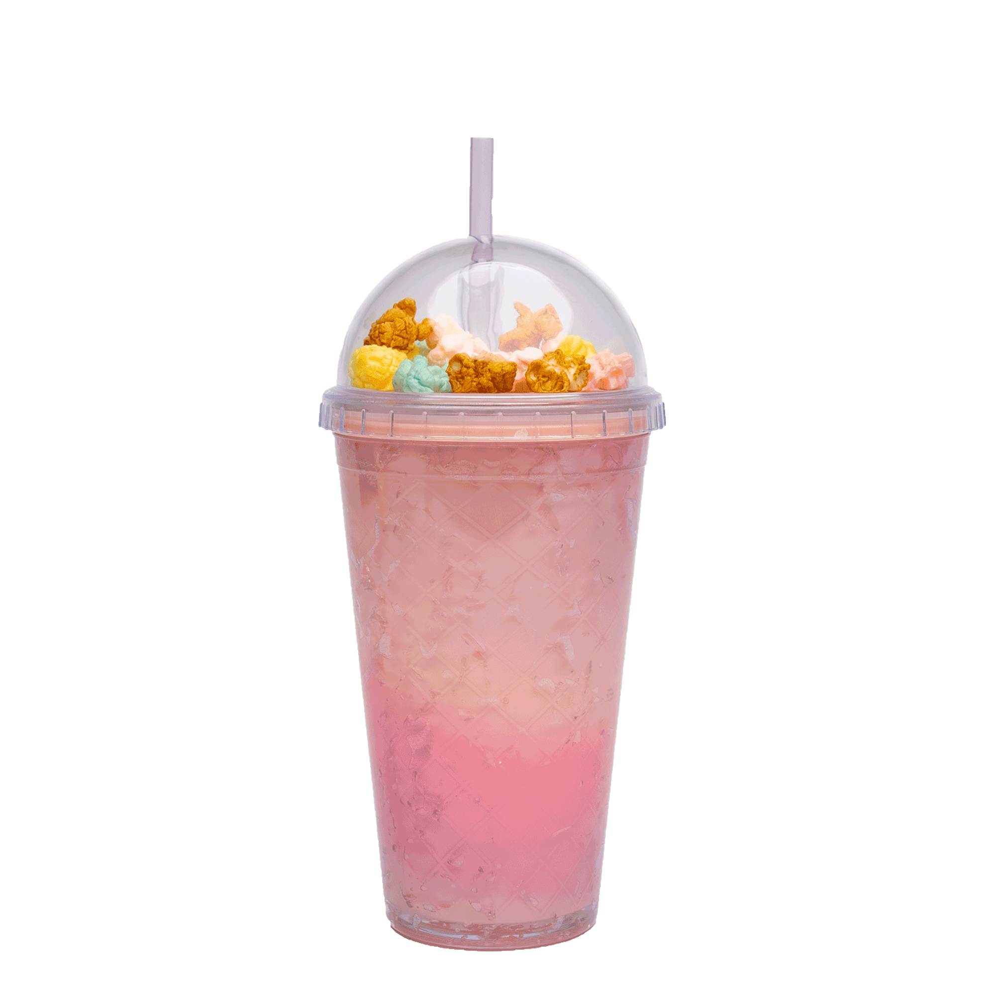 3D Popcorn Dome Lid Plastic Cup 16oz