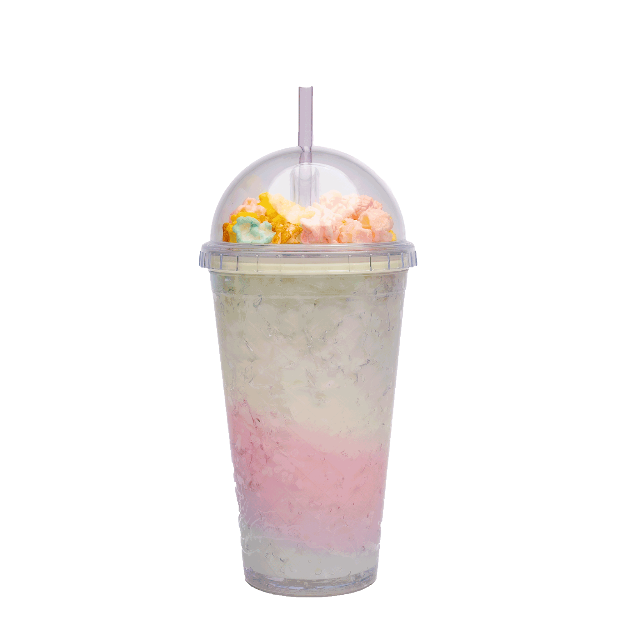 3D Popcorn Dome Lid Plastic Cup 16oz