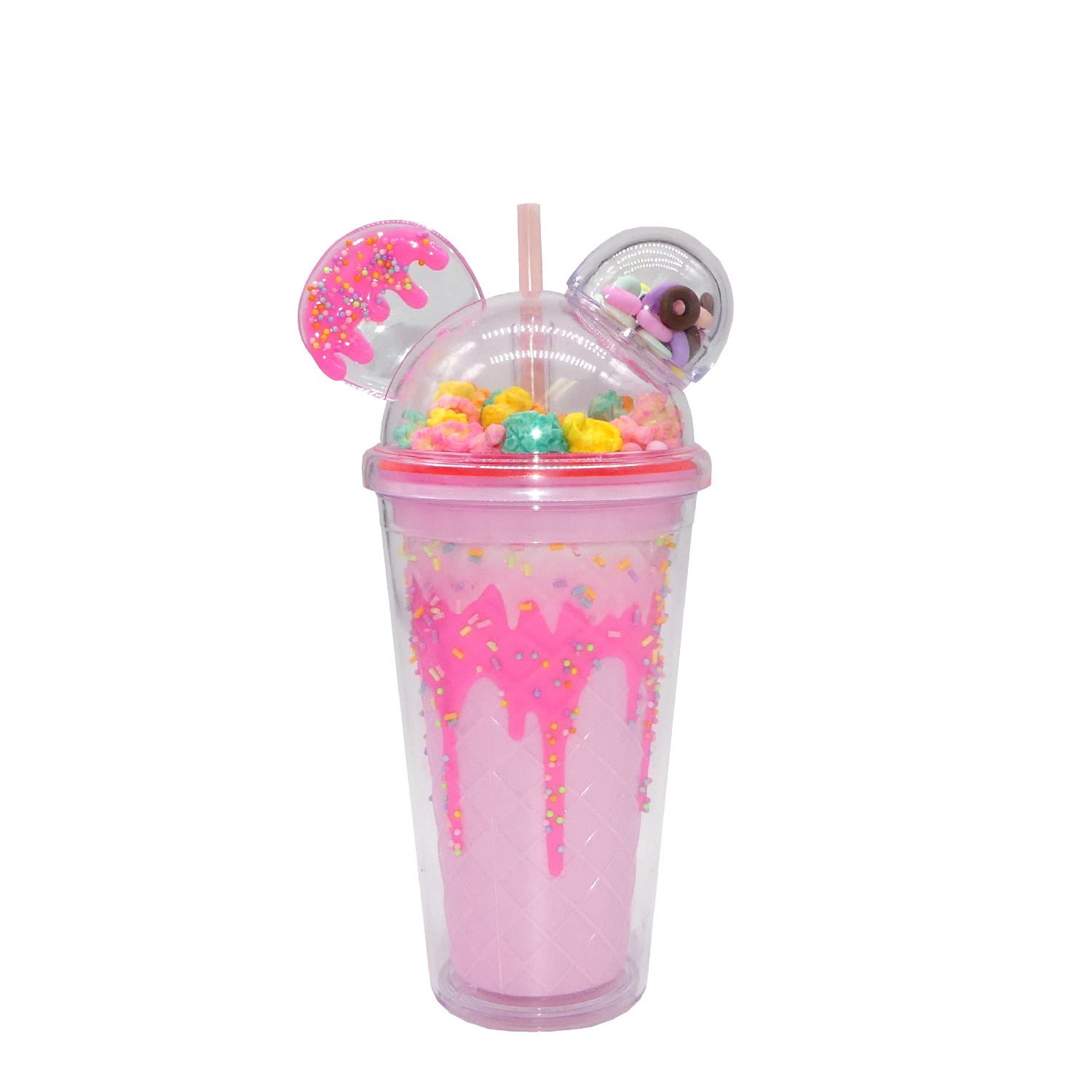 Double Wall Popcorn Candy Ear Plastic Cup 16oz