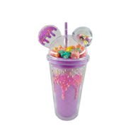 Double Wall Popcorn Candy Ear Plastic Cup 16oz