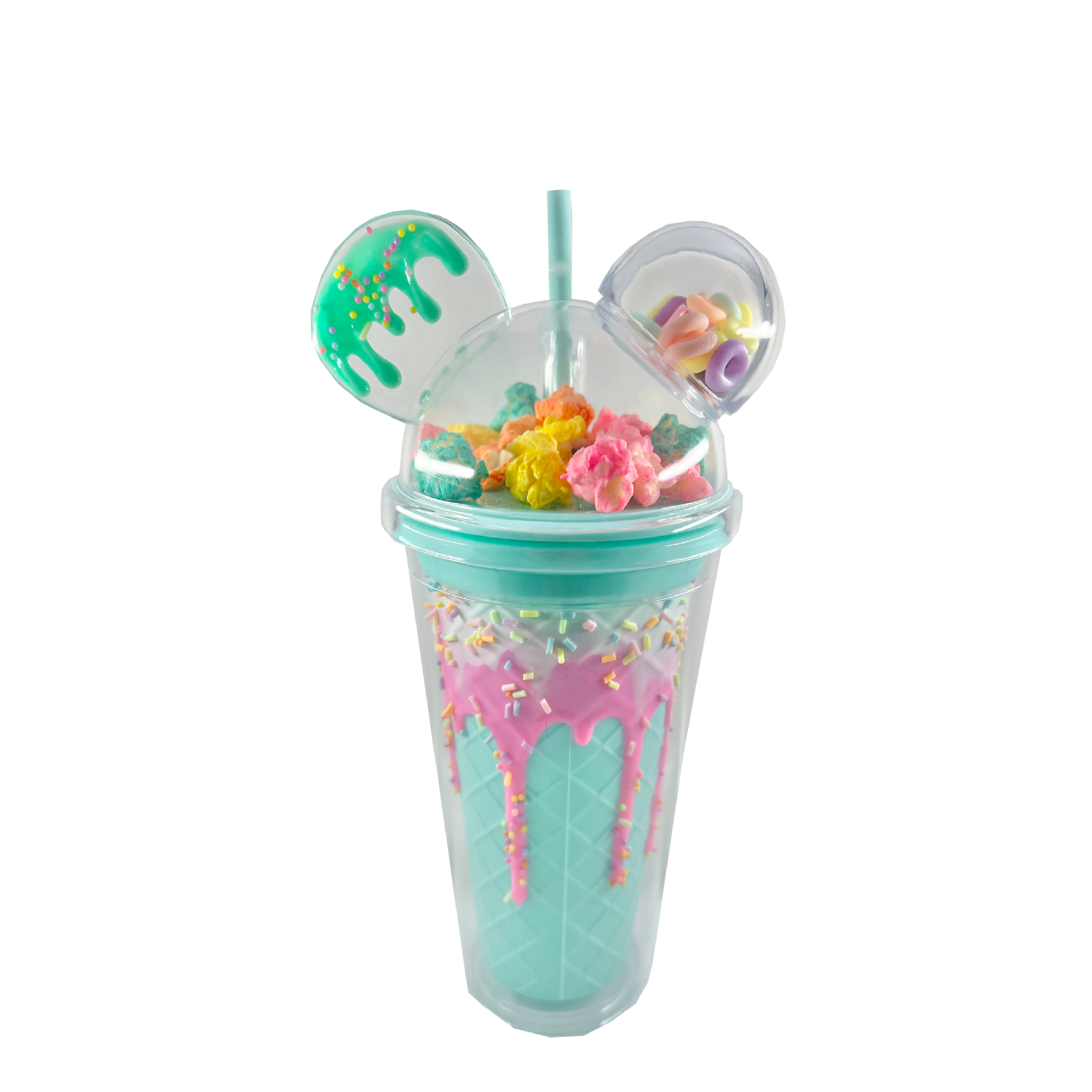 Double Wall Popcorn Candy Ear Plastic Cup 16oz