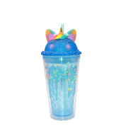 Double Wall Neon Unicorn Ice Cream Plastic Cup 16oz