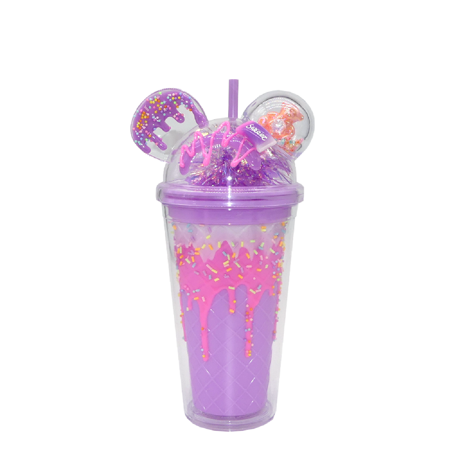 Double Wall Candy Bear Plastic Cup 16oz