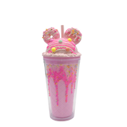 Double Wall Ice Cream Donut Ear Plastic Cup 16oz