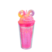 Double Wall Neon Smiley Face Ice Cream Plastic Cup 16oz