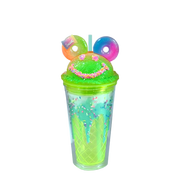Double Wall Neon Smiley Face Ice Cream Plastic Cup 16oz