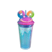Double Wall Neon Smiley Face Ice Cream Plastic Cup 16oz