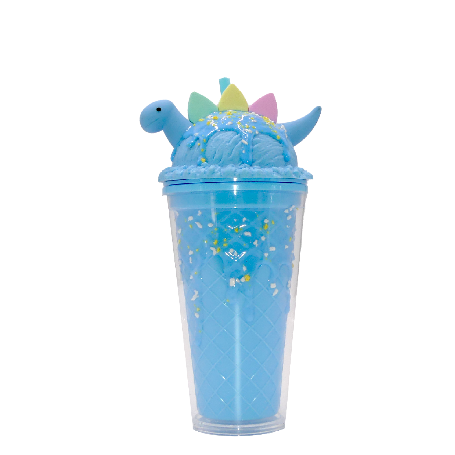 Double Wall Ice Cream Dinosaur Plastic Cup 16oz