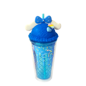 Double Wall Cinnamon Roll Puppy Plastic Cup 16oz
