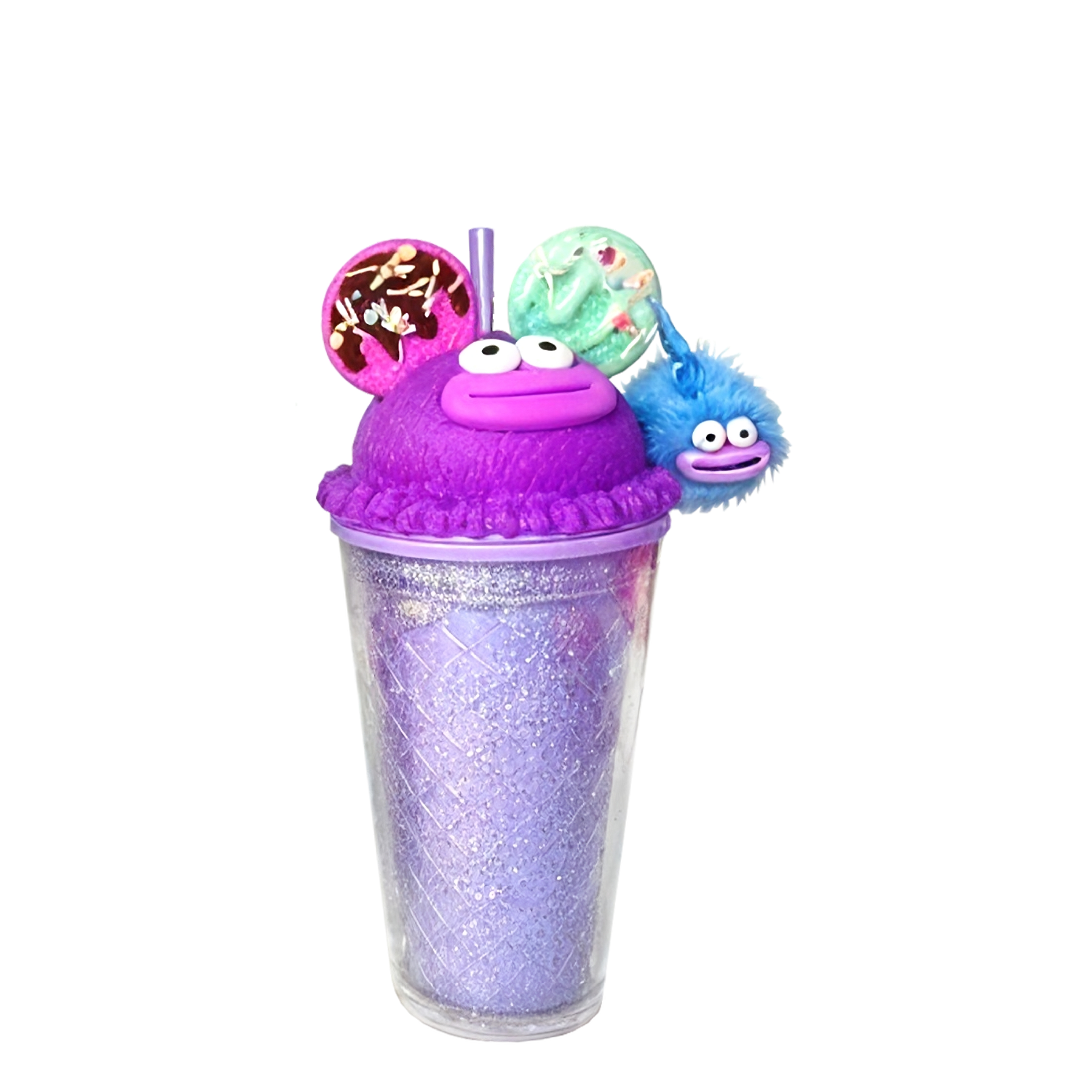 Double Wall Monster with Keychain Plastic Cup 16oz