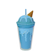 Double Wall Ice Cream Cone Plastic Cup 16oz