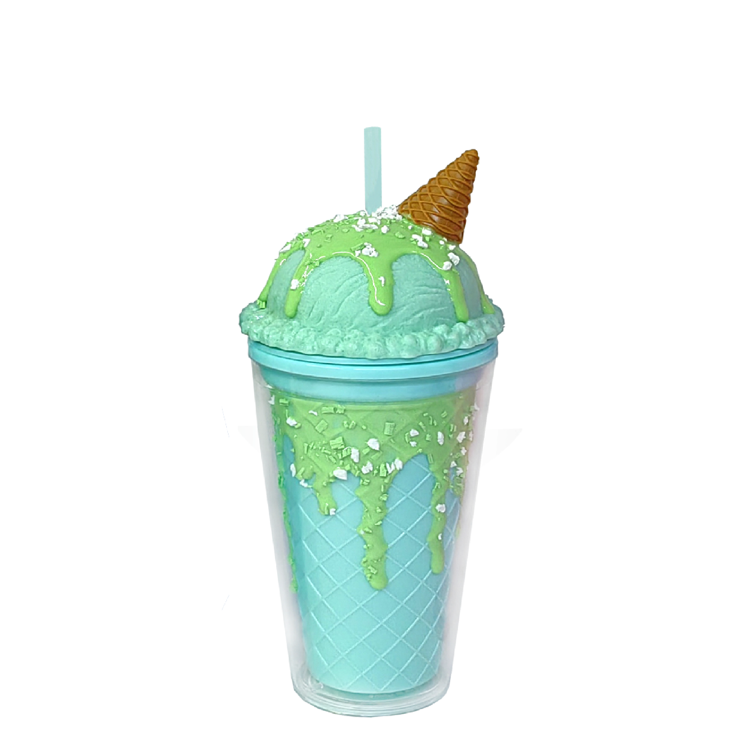 Double Wall Ice Cream Cone Plastic Cup 16oz