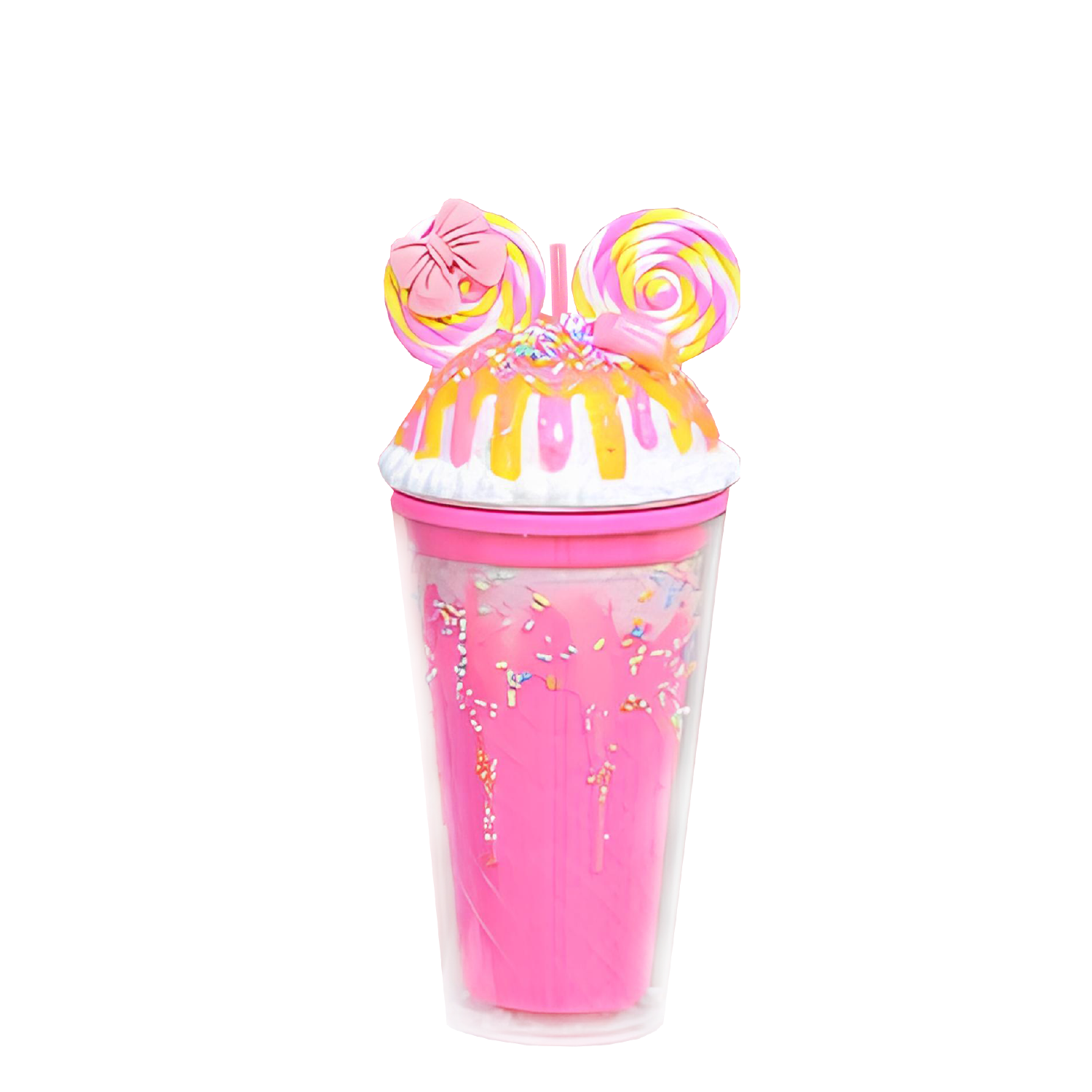 Double Wall Swirly Ears Ice Cream Plastic Cup 16oz