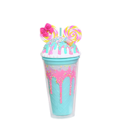 Double Wall Swirly Ears Ice Cream Plastic Cup 16oz