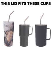 Tumbler Replacement Lid & Metal Straw Kit