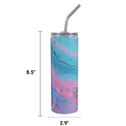 Marble Skinny Tumbler 20oz