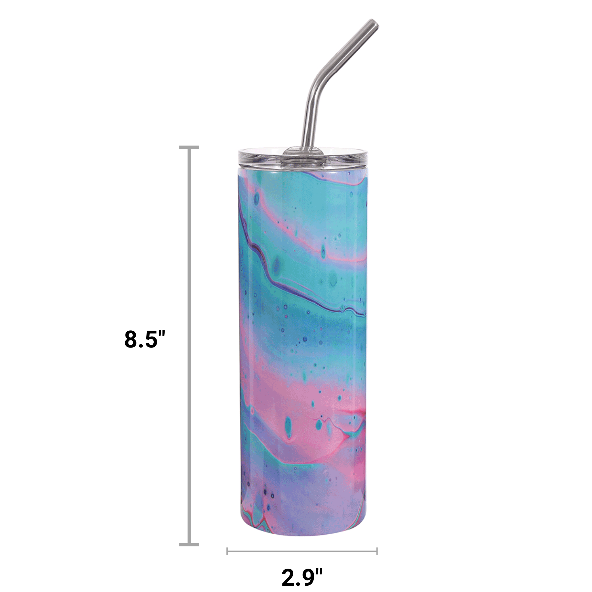 Marble Skinny Tumbler 20oz