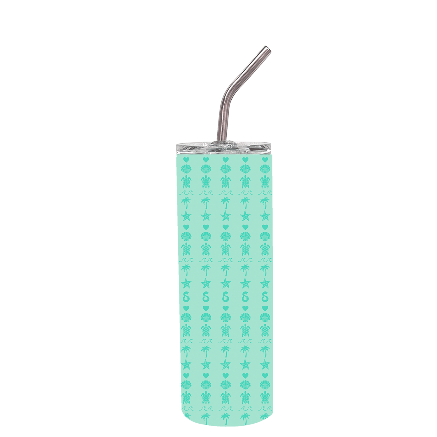 Beach Stripes Skinny Tumbler 20oz