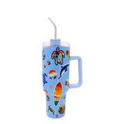 Beach Stickers Tumbler 40oz