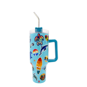 Beach Stickers Tumbler 40oz