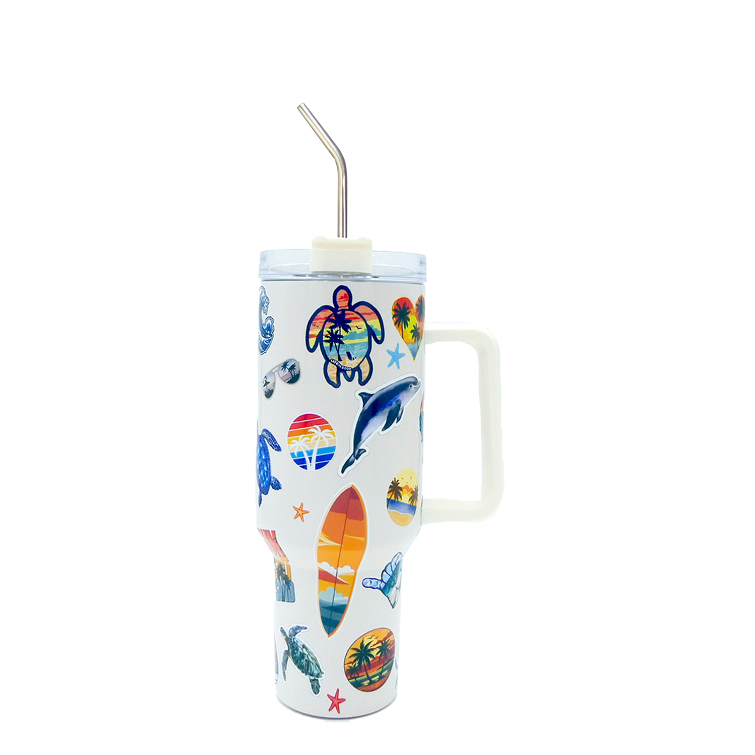 Beach Stickers Tumbler 40oz