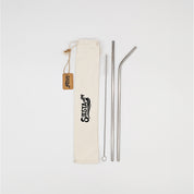 Metal Straw Kit in Cloth Pouch