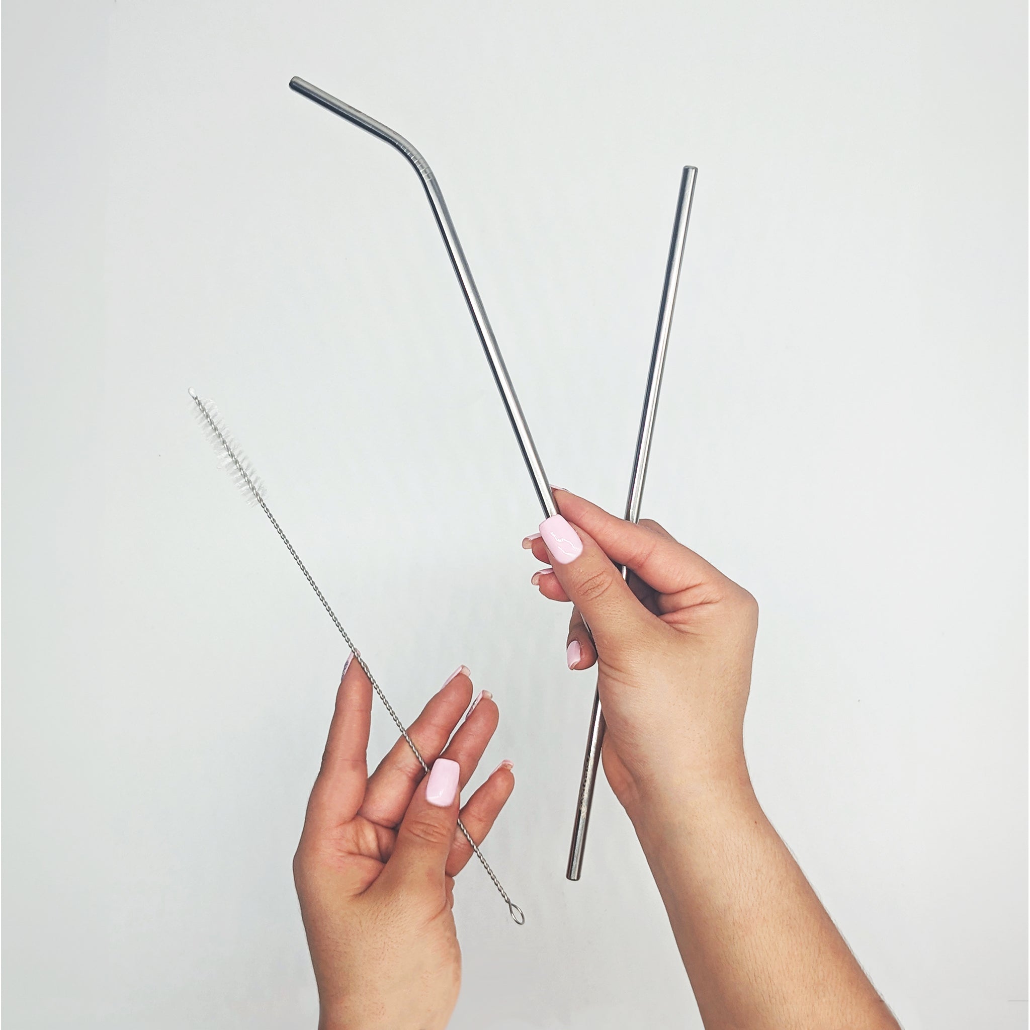 Metal Straw Kit in Cloth Pouch