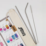 Metal Straw Kit in Cloth Pouch