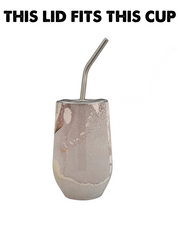 Wine Tumbler Replacement Lid & Metal Straw Kit