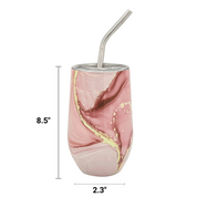 Gold Marble Wine Tumbler 16oz