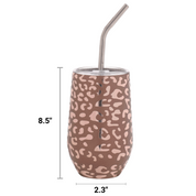 Metallic Cheetah Wine Tumbler 16oz