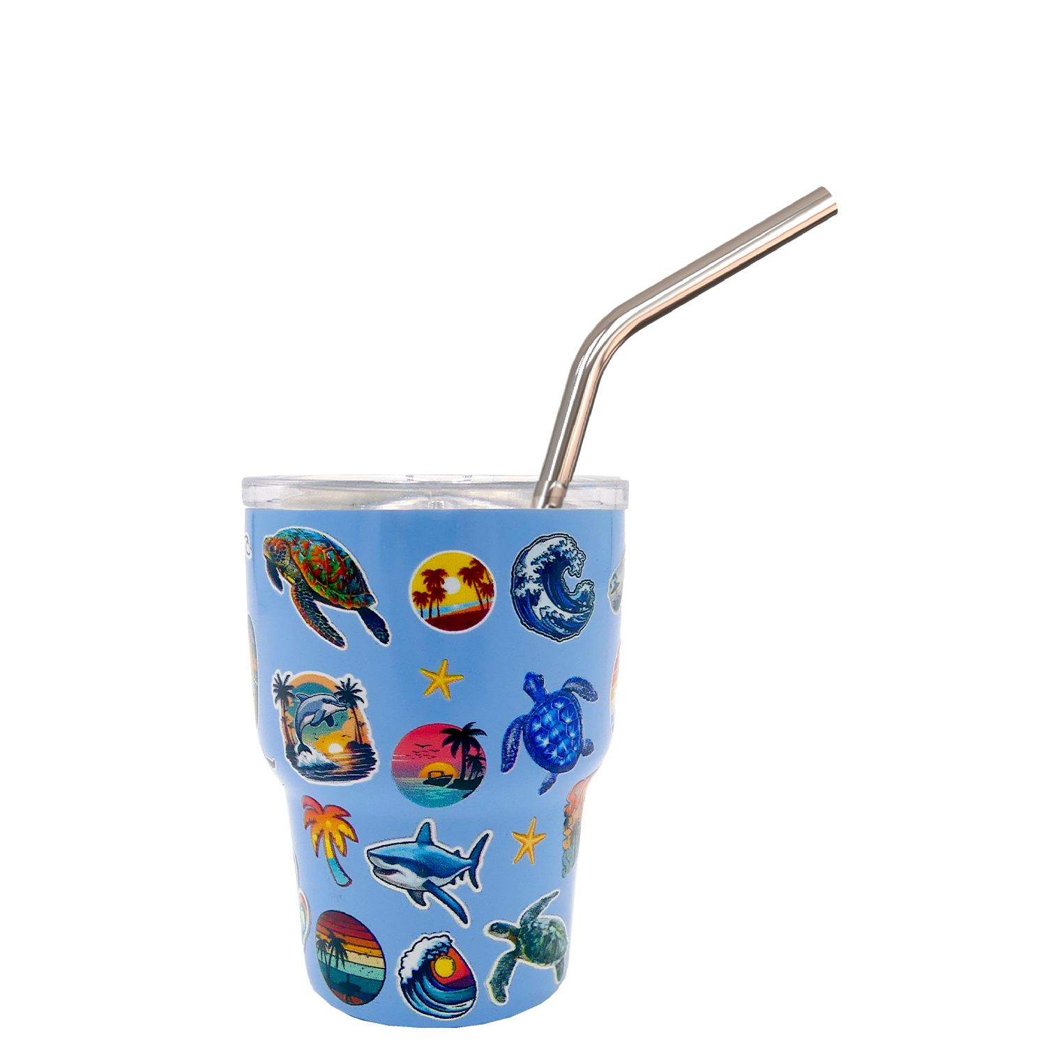 Beach Stickers Tumbler Shot 2oz
