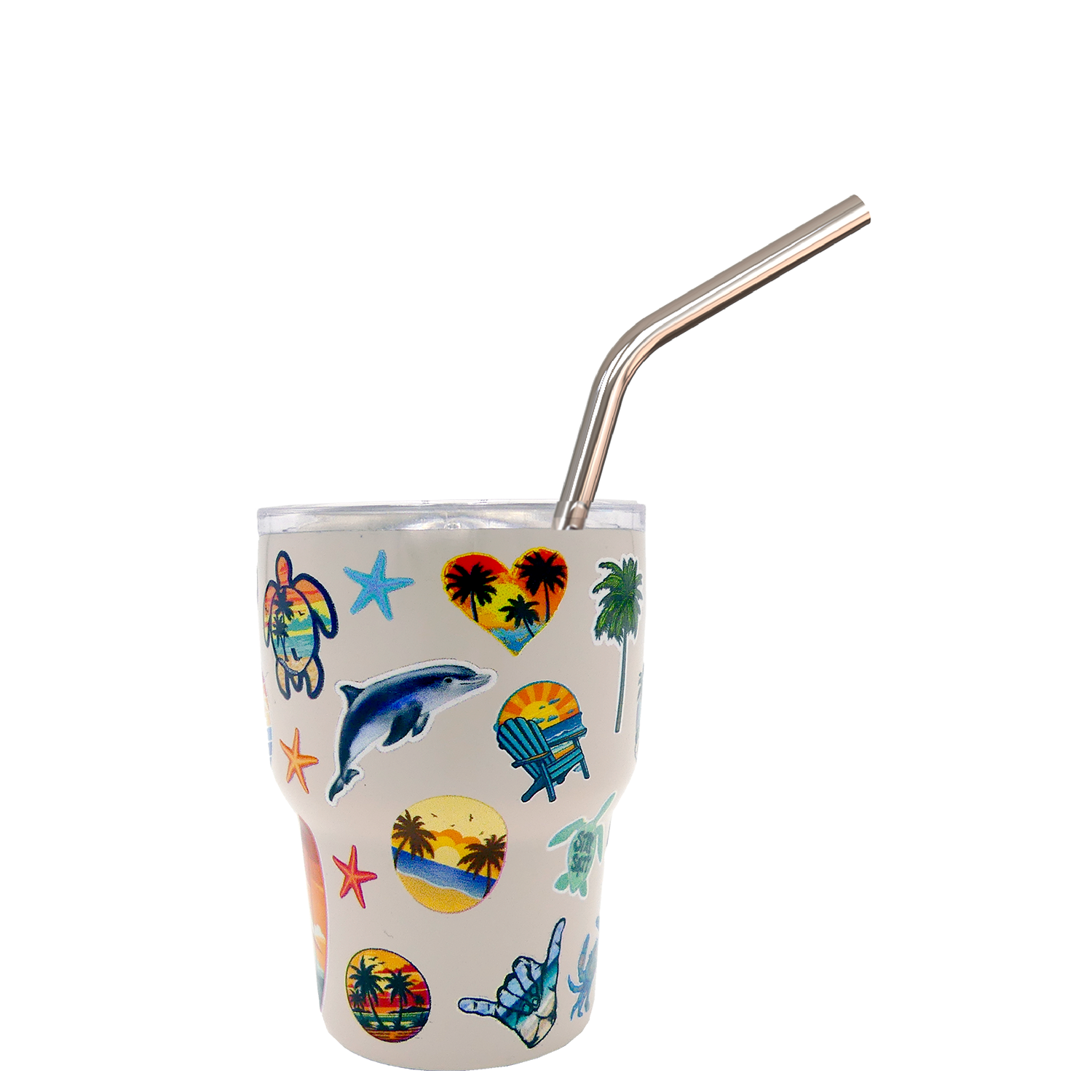 Beach Stickers Tumbler Shot 2oz