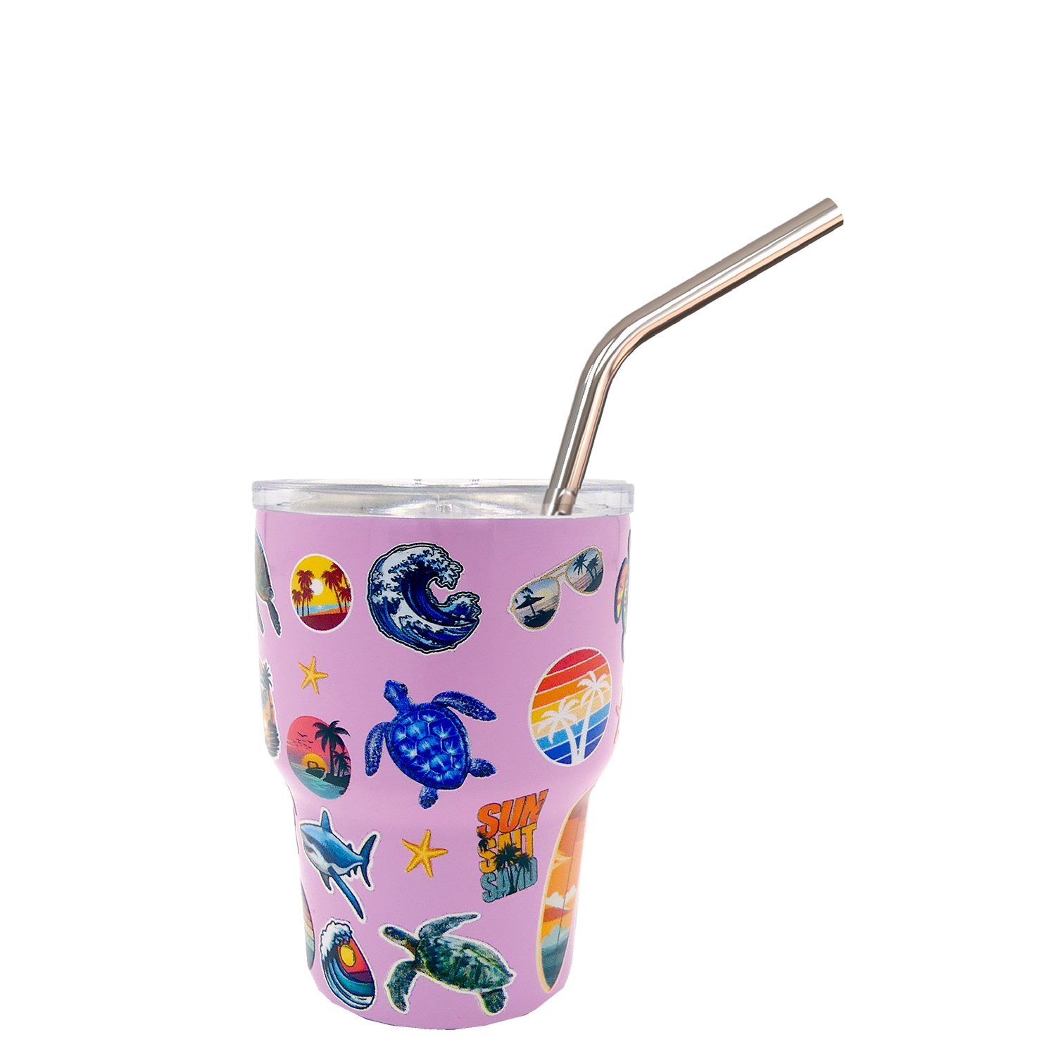Beach Stickers Tumbler Shot 2oz