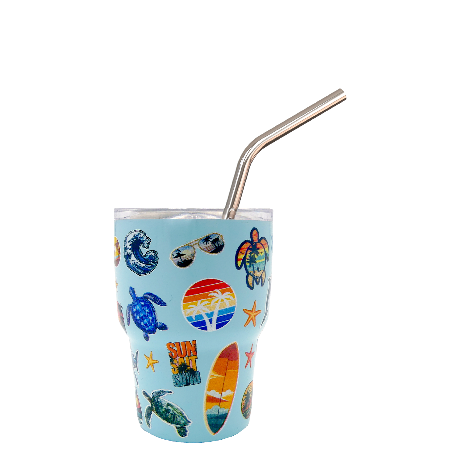 Beach Stickers Tumbler Shot 2oz