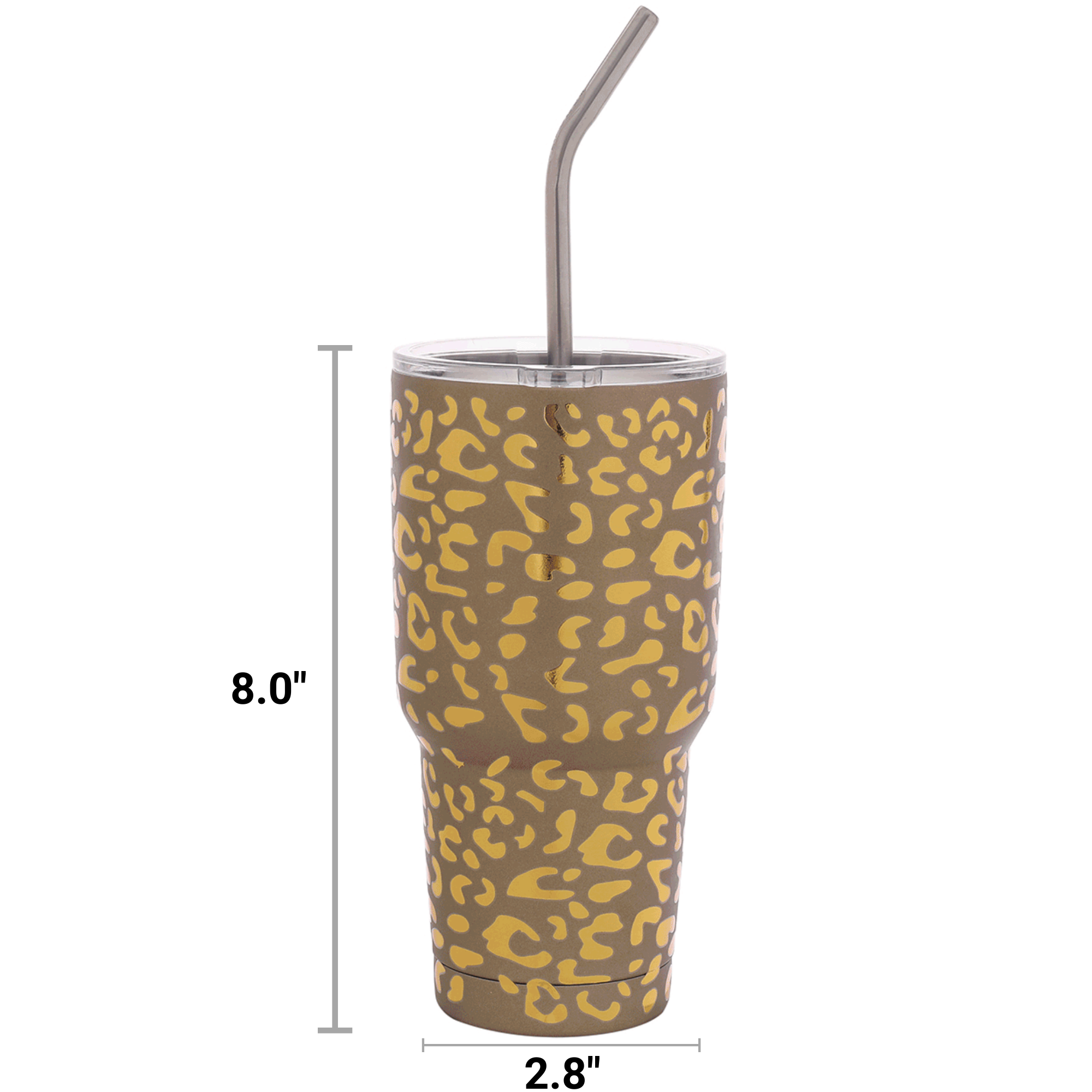 Metallic Cheetah Tumbler Cup 30oz