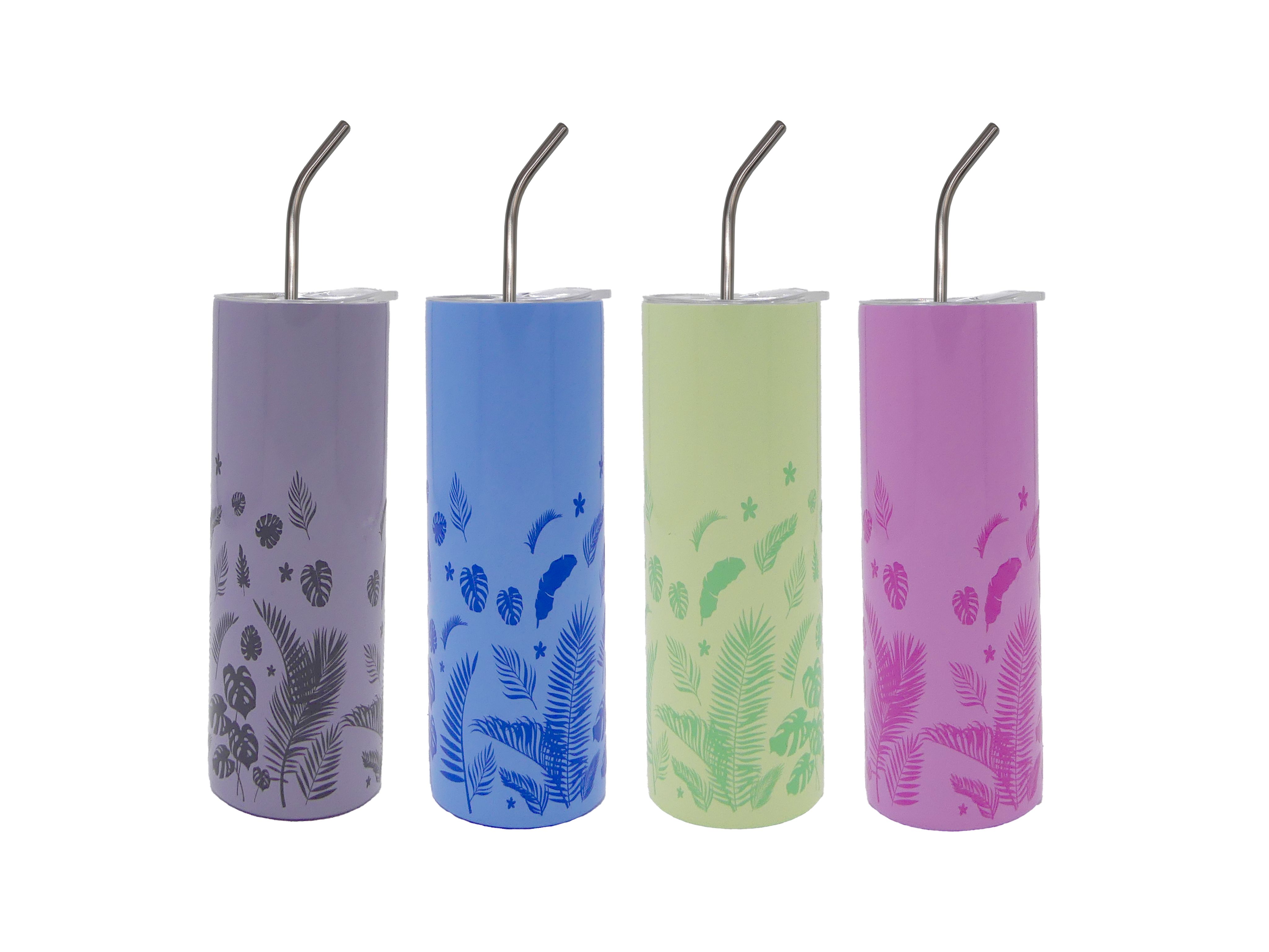 Tropical Leaves Skinny Tumbler 20oz