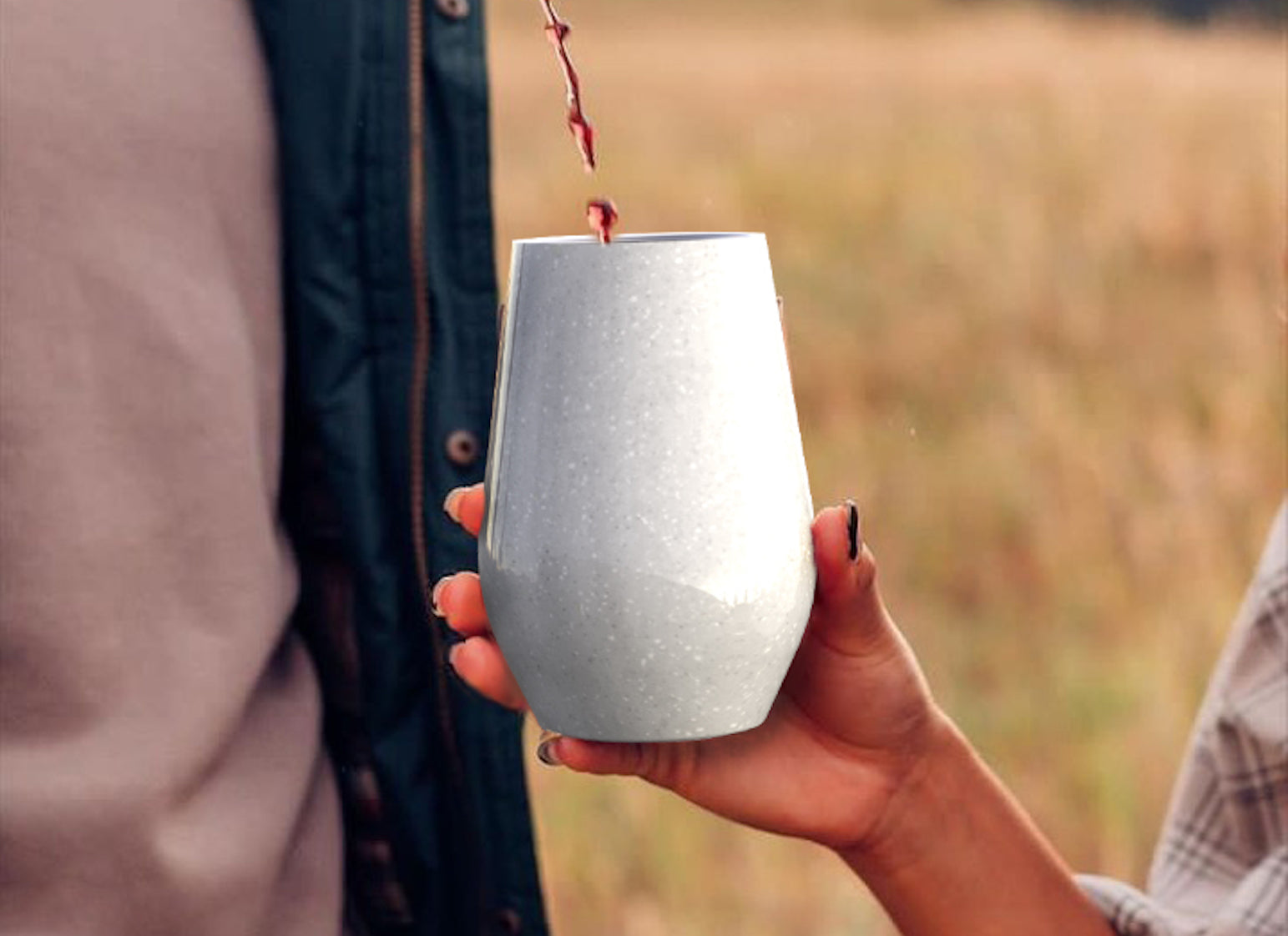 Gold Marble Wine Tumbler 16oz